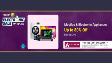 Photo of Flipkart Electronics & Appliances Sale: Discounts On Smartphones, Laptops, And Other Electronics Devices