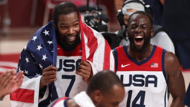 Photo of Kevin Durant, Draymond Green call out Team USA critics — including Kendrick Perkins — after winning gold medal