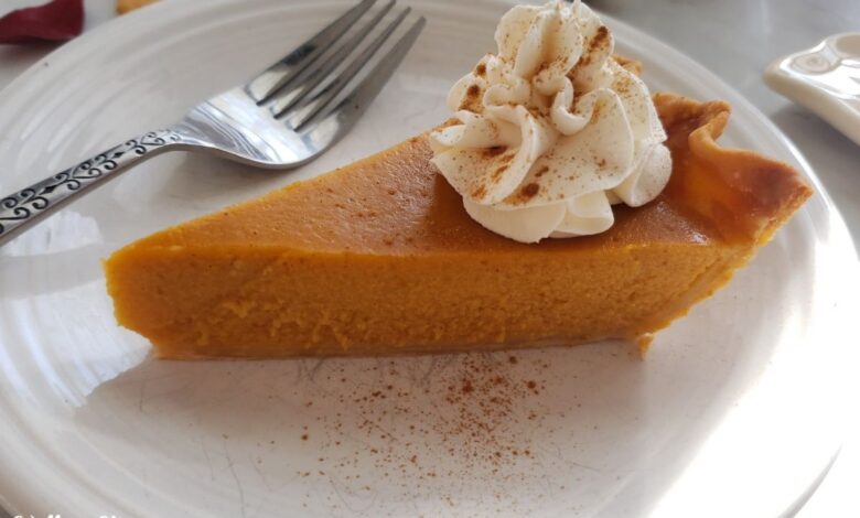 Photo of Healthy Pumpkin Pie Recipe (Dairy & Gluten Free)