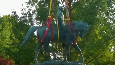 Photo of Confederate Charlottesville Statue of Robert E. Lee To Be Melted Down and Turned Into Black-Designed Art