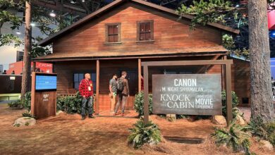 Photo of Canon Touts its Tech with a ‘Knock at the Cabin’ Booth at CES