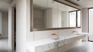 Photo of Eight practical and beautiful concrete bathrooms around the world