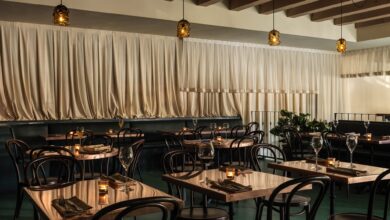 Photo of Lovers Unite wraps Bar Chelou in Pasadena with expressive drapery