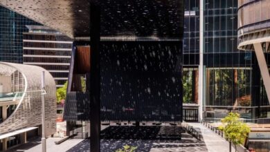 Photo of Giant canopy shelters Sydney Plaza by Adjaye Associates and Daniel Boyd