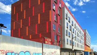 Photo of Gluck+ places colourful facades on affordable housing block in Brooklyn