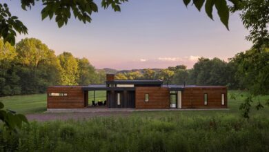 Photo of Studio MM wraps rural New York home in Corten steel