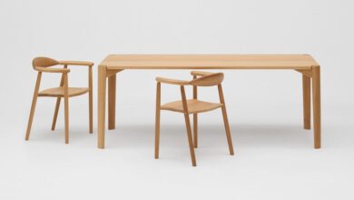 Photo of Nei solid oak table by Ronan & Erwan Bouroullec for Koyori