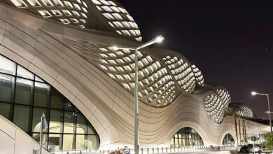 Photo of Zaha Hadid Architects’ sinuous metro station nears completion in Riyadh