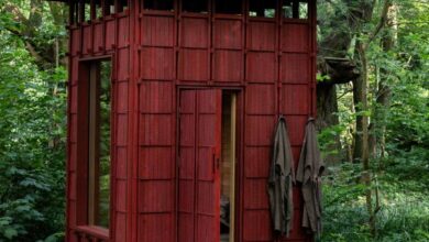 Photo of Built Works creates Drying Shed sauna in East Sussex woodland